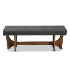 Theo Bench - Baxton Studio Grayish Beige