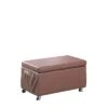 Ore International Storage Bench with Caster Wheels/Side Pockets Beige -Ottomans Official Shop unnamed file 9005