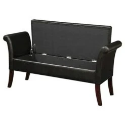 Garbo Storage Bench Espresso - Breighton Home