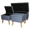 Set of 2 Storage Bench with Ottomans Blue - Ore International 2 Set of 2 Storage Bench with Ottomans Blue - Ore International -Ottomans Official Shop unnamed file 9050