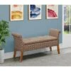 Designs4Comfort Garbo Storage Bench Savanna Leopard Print Fabric - Breighton Home