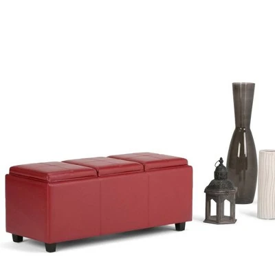 Franklin Storage Ottoman - WyndenHall Red 3 Franklin Storage Ottoman - WyndenHall Red