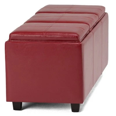Franklin Storage Ottoman - WyndenHall Red 7 Franklin Storage Ottoman - WyndenHall Red – Image 5