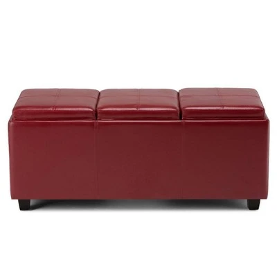 Franklin Storage Ottoman - WyndenHall Red 8 Franklin Storage Ottoman - WyndenHall Red – Image 6