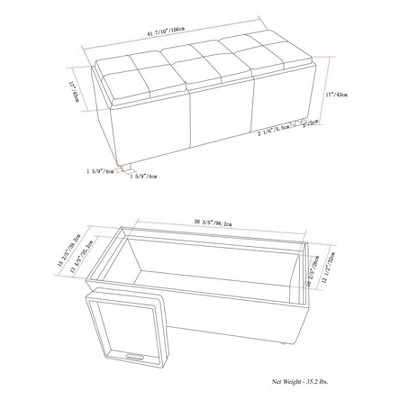 Franklin Storage Ottoman - WyndenHall Red 9 Franklin Storage Ottoman - WyndenHall Red – Image 7