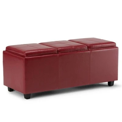 Franklin Storage Ottoman - WyndenHall Red 10 Franklin Storage Ottoman - WyndenHall Red – Image 8