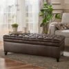 Juliana Tufted Faux Leather Storage Ottoman - Christopher Knight Home White -Ottomans Official Shop unnamed file 9093