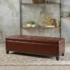 Gavin Bonded Leather Storage Ottoman Brown - Christopher Knight Home -Ottomans Official Shop unnamed file 9099