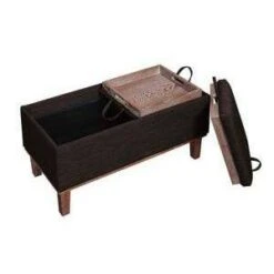Brentwood Storage Ottoman Mocha Faux Linen/Brown Trays - Breighton Home -Ottomans Official Shop unnamed file 9104