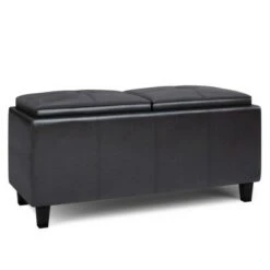 Franklin 2 Tray Storage Ottoman - WyndenHall Tanners Brown -Ottomans Official Shop unnamed file 9128
