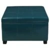 Cortez Faux Leather Storage Ottoman - Christopher Knight Home Teal -Ottomans Official Shop unnamed file 9147