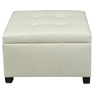 Cortez Faux Leather Storage Ottoman - Christopher Knight Home Teal 5 Cortez Faux Leather Storage Ottoman - Christopher Knight Home Teal – Image 3