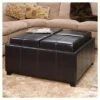 Dayton 4 - Tray Top Bonded Leather Storage Ottoman - Espresso Brown - Christopher Knight Home -Ottomans Official Shop unnamed file 9150