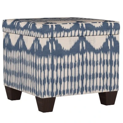 Fairland Square Storage Ottoman Ikat Tonal Blue - Threshold™ 3 Fairland Square Storage Ottoman Ikat Tonal Blue - Threshold™