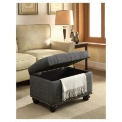 5th Avenue Storage Ottoman Gray Fabric - Breighton Home -Ottomans Official Shop unnamed file 9205