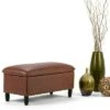 39" Northridge Storage Ottoman Cognac Faux Leather - WyndenHall -Ottomans Official Shop unnamed file 9260