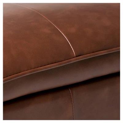 39" Northridge Storage Ottoman Cognac Faux Leather - WyndenHall 5 39" Northridge Storage Ottoman Cognac Faux Leather - WyndenHall – Image 3