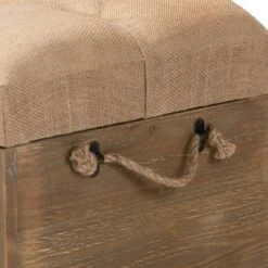 2pc Clement Fabric Upholstered Wood Spindle Storage Ottoman Trunk Set Beige/Brown - Baxton Studio -Ottomans Official Shop unnamed file 9273