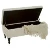 Chantelle Fabric Storage Ottoman - Christopher Knight Home Beige