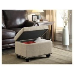 5th Avenue Storage Ottoman Tan Fabric - Breighton Home -Ottomans Official Shop unnamed file 9296