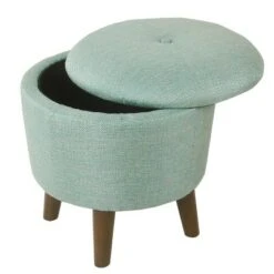 Modern Round Woven Tufted Storage Ottoman - HomePop Gray -Ottomans Official Shop unnamed file 9304