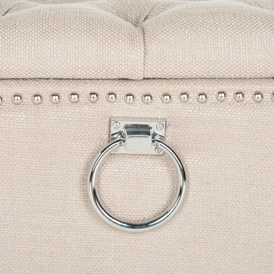 Arturo Storage Ottoman Beige - Safavieh 5 Arturo Storage Ottoman Beige - Safavieh – Image 3