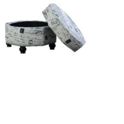 Storage Ottoman Legs-Ore International White