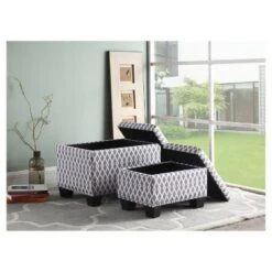 Ore International Storage Ottoman Set Brown -Ottomans Official Shop unnamed file 9357