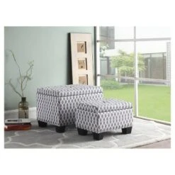 Ore International Storage Ottoman Set Brown -Ottomans Official Shop unnamed file 9358