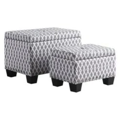 Ore International Storage Ottoman Set Brown -Ottomans Official Shop unnamed file 9359