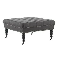 Isabelle Square Tufted Ottoman - Linon Natural -Ottomans Official Shop unnamed file 939