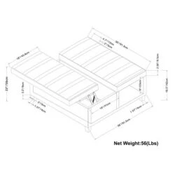 Tyler Coffee Table Storage Ottoman - Wyndenhall Chocolate Brown -Ottomans Official Shop unnamed file 9395