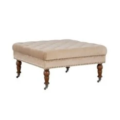 Isabelle Square Tufted Ottoman - Linon Natural -Ottomans Official Shop unnamed file 940