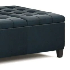Elliot Coffee Table Storage Ottoman Distressed Dark Blue - WyndenHall -Ottomans Official Shop unnamed file 9412