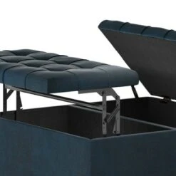 Elliot Coffee Table Storage Ottoman Distressed Dark Blue - WyndenHall -Ottomans Official Shop unnamed file 9413