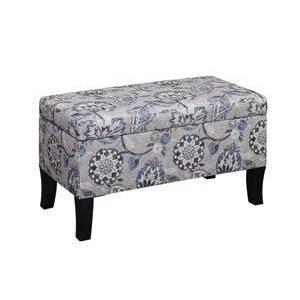 Designs4Comfort Winslow Storage Ottoman - Breighton Home Gray Flora 6 Designs4Comfort Winslow Storage Ottoman - Breighton Home Gray Flora – Image 4
