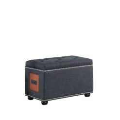 Storage Ottoman with Charging Station - Ore International Dark Gray -Ottomans Official Shop unnamed file 9474