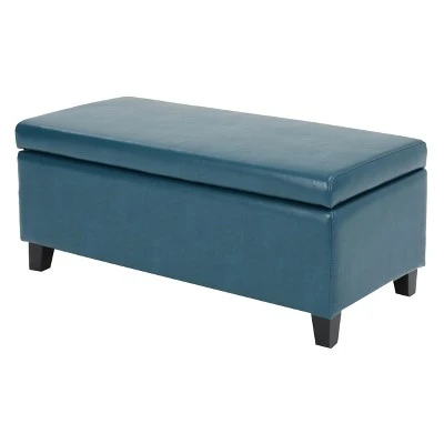 Breanna Storage Ottoman - Christopher Knight Home Dark Teal 9 Breanna Storage Ottoman - Christopher Knight Home Dark Teal – Image 7