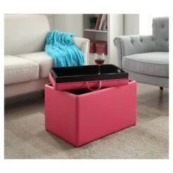 Accent Storage Ottoman Pink - Breighton Home 8 Accent Storage Ottoman Pink - Breighton Home -Ottomans Official Shop unnamed file 9485