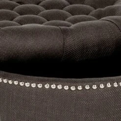 Vanessa Ottoman Silver Nail Heads - Charcoal - Safavieh 7 Vanessa Ottoman Silver Nail Heads - Charcoal - Safavieh -Ottomans Official Shop unnamed file 9556