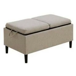 Designs4Comfort Magnolia Storage Ottoman with Fabric Trays - Breighton Home Soft Blue -Ottomans Official Shop unnamed file 9560