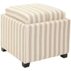 Harrison Single Tray Storage Ottoman Tan/White - Safavieh -Ottomans Official Shop unnamed file 9565