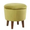 Modern Round Velvet Tufted Storage Ottoman - Homepop Green -Ottomans Official Shop unnamed file 9570