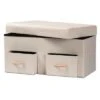 Gerwin Wood 2 Drawer Storage Ottoman - Baxton Studio Beige/oak Brown -Ottomans Official Shop unnamed file 9615