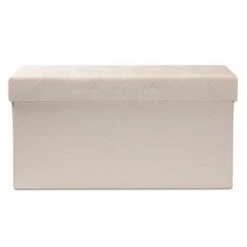 Gerwin Wood 2 Drawer Storage Ottoman - Baxton Studio Beige/oak Brown -Ottomans Official Shop unnamed file 9618