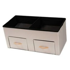 Gerwin Wood 2 Drawer Storage Ottoman - Baxton Studio Beige/oak Brown -Ottomans Official Shop unnamed file 9620