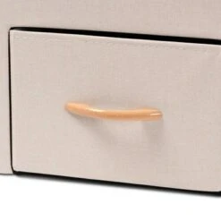 Gerwin Wood 2 Drawer Storage Ottoman - Baxton Studio Beige/oak Brown -Ottomans Official Shop unnamed file 9621