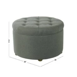 Shoe Storage Ottoman Taupe /Tan - HomePop -Ottomans Official Shop unnamed file 9667