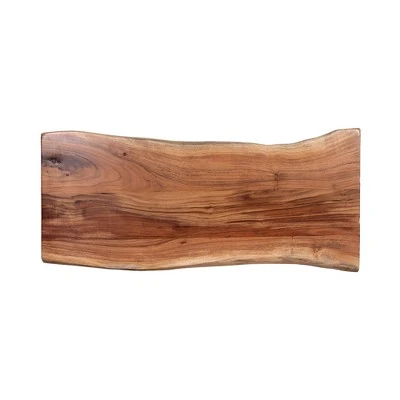 Alaterre Furniture Hairpin Natural Brown Live Edge Wood with Metal Bench 5 Alaterre Furniture Hairpin Natural Brown Live Edge Wood with Metal Bench – Image 3