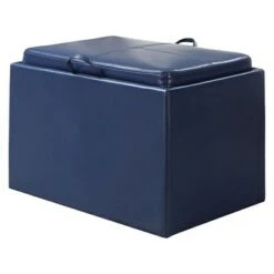 Breighton Home Accent Storage Ottoman - Convenience Concepts Gray -Ottomans Official Shop unnamed file 9724